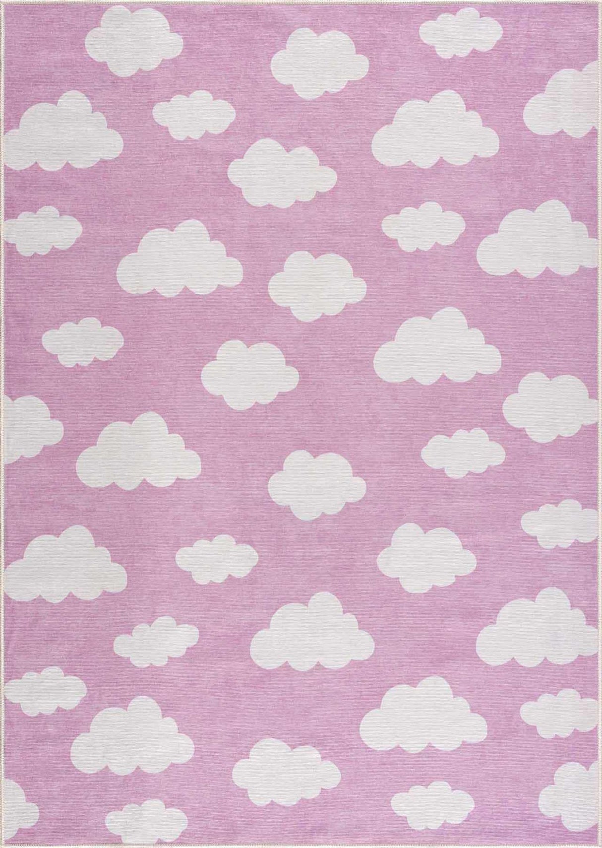 Nizar Pink Cloud Washable Kids Rug - Clearance-Rugs-Parc Decor