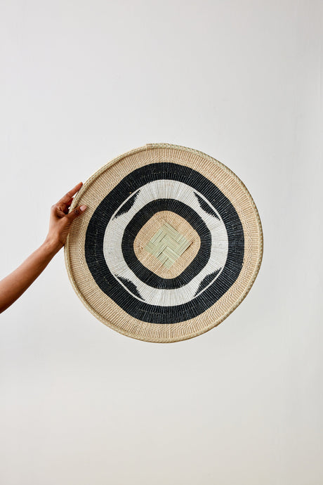 Nolyia Black Flat Basket-Wall Basket-Parc Decor