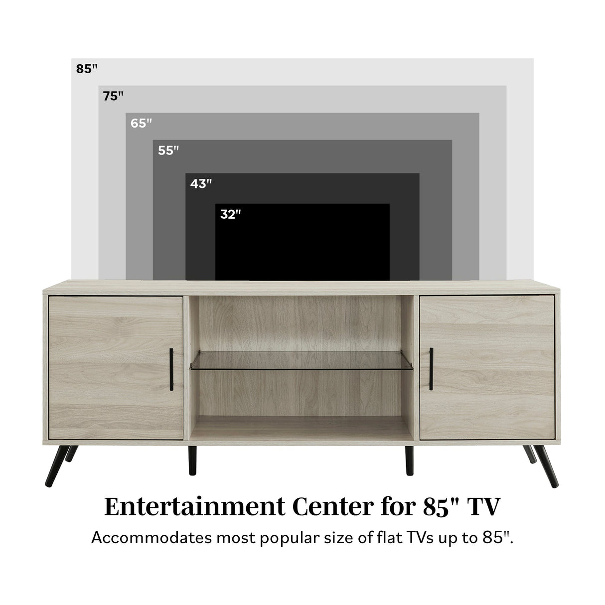 Nora 60" TV Stand-Entertainment-Parc Decor