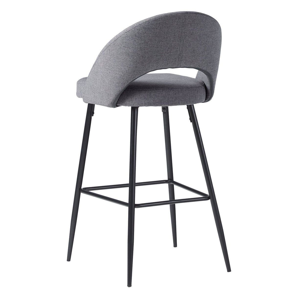 O Modern 2-Piece Minimalist Upholstered Bar Stool Set of 2-Dining / Kitchen-Parc Decor