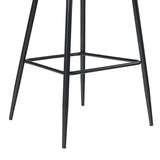 O Modern 2-Piece Minimalist Upholstered Bar Stool Set of 2-Dining / Kitchen-Parc Decor