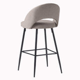 O Modern 2-Piece Minimalist Upholstered Bar Stool Set of 2-Dining / Kitchen-Parc Decor