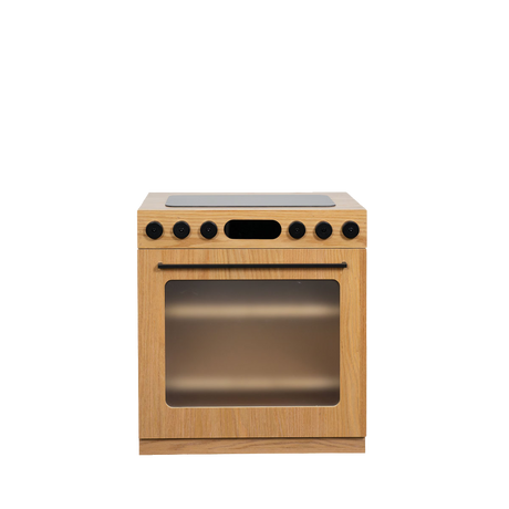 Oak Fluted Play Oven – Montessori Wooden Toy Kitchen