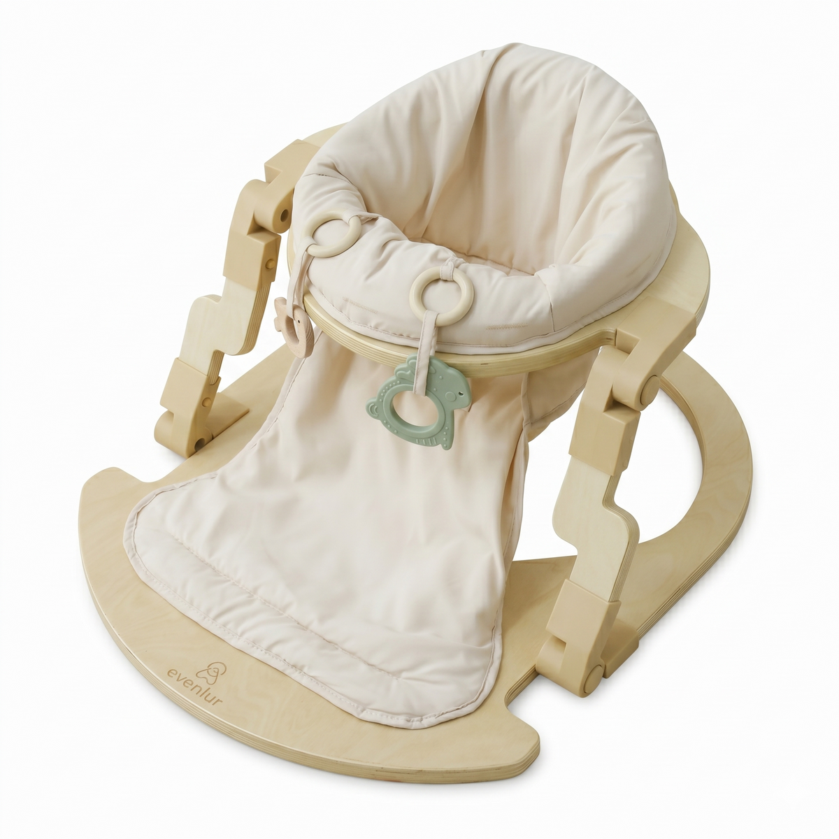 Oakling Foldable Wooden Baby Activity Seat | Plush Sit-Up Play Seat for 10 to 18 Months