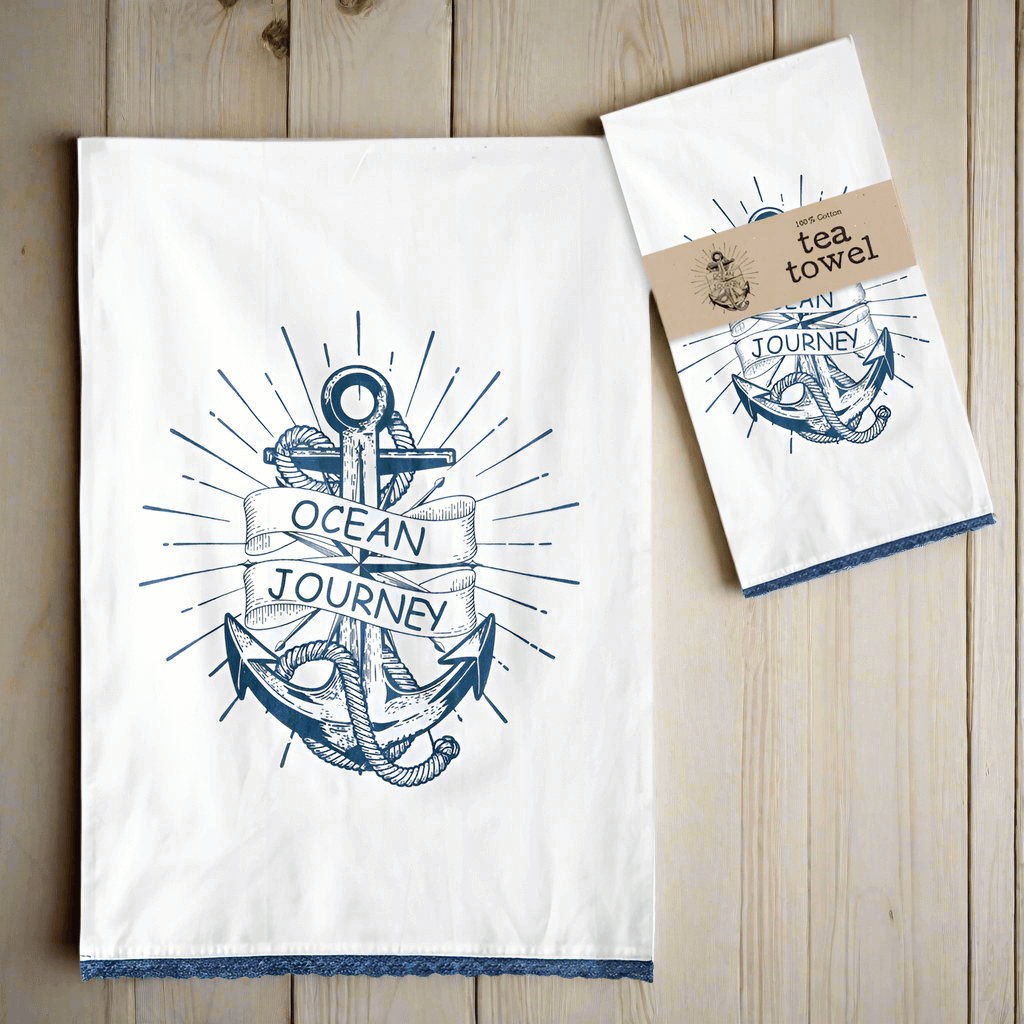 Ocean Journey Kitchen Tea Towels (Set of 4)-Kitchen-Parc Decor