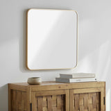 Ockenfels Modern Arched Gold Wall Mirror-Mirrors-Parc Decor