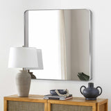 Ockenfels Modern Arched Silver Gray Wall Mirror-Mirrors-Parc Decor