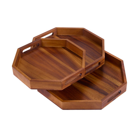 Octagon Serving Trays - Solid Bottom-Serving Tray-Parc Decor