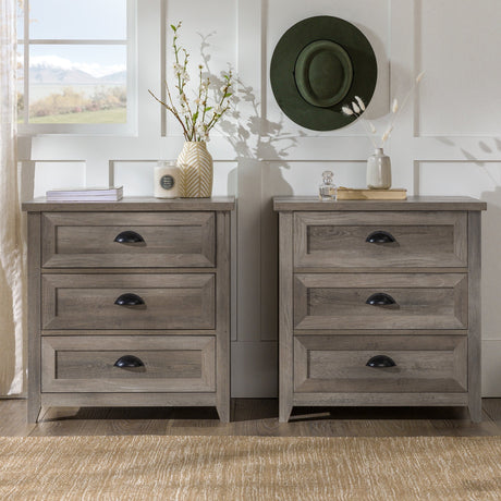 Odette Transitional Farmhouse Nightstand Collection-Bedroom-Parc Decor