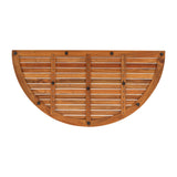 Oiled Half Moon Teak Shower and Bath Mat 39" x 20"