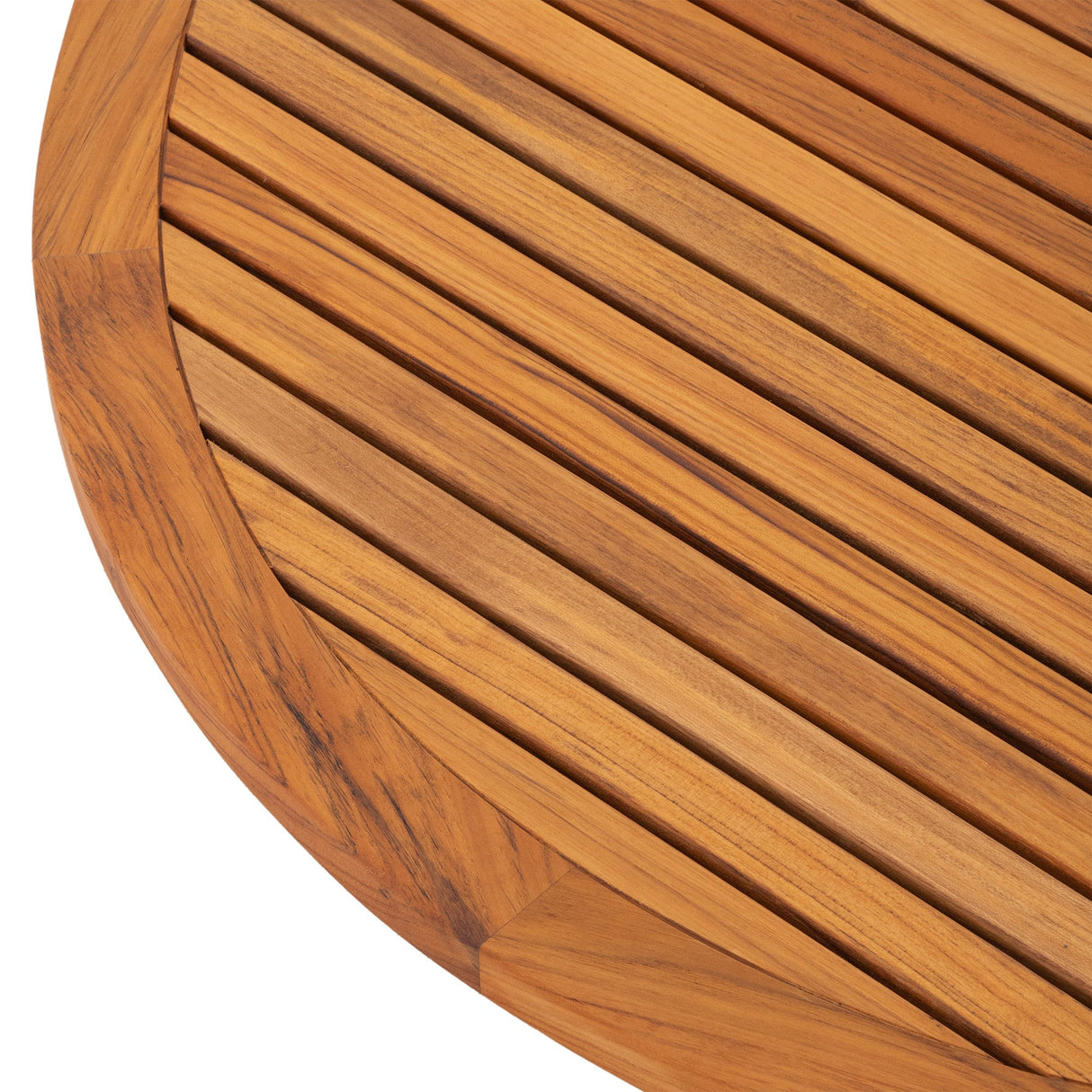 Oiled Half Moon Teak Shower and Bath Mat 39" x 20"