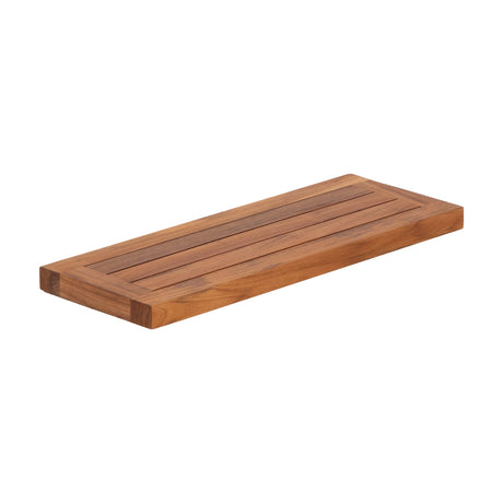 Oiled Teak Framed Floating Shelf - 24"