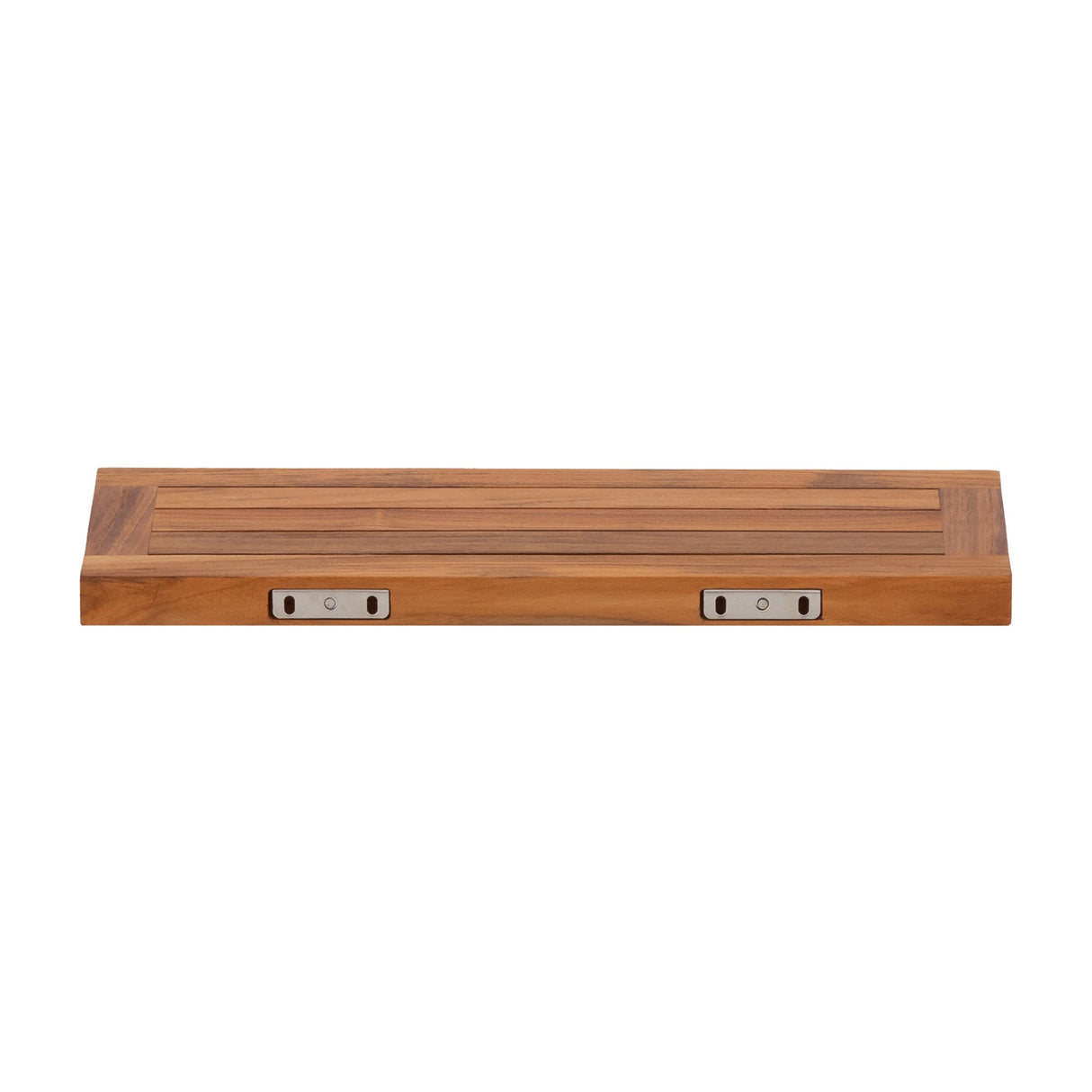 Oiled Teak Framed Floating Shelf - 24"