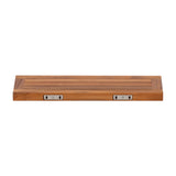 Oiled Teak Framed Floating Shelf - 24"