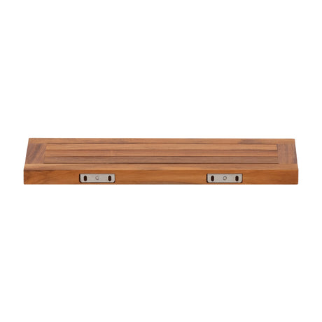 Oiled Teak Framed Floating Shelf - 24"
