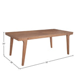 Olejo Dining Table, Natural-Dining Tables-Parc Decor