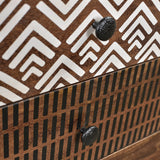 Olga Retro Side Table with Drawers-End table-Parc Decor