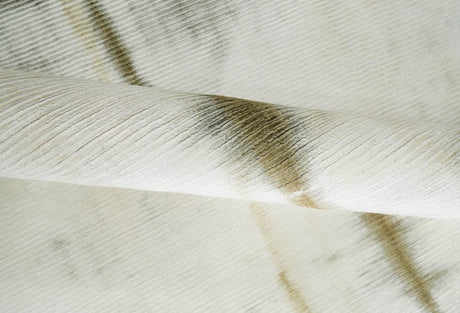 Olive and ivory 6x9 Modern Abstract Hand Woven Art Silk Rug | KNT1