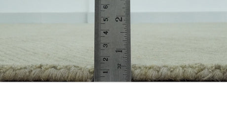 Olive and Ivory Modern Geometrical Stripes Textured Hand Tufted Multi size rug