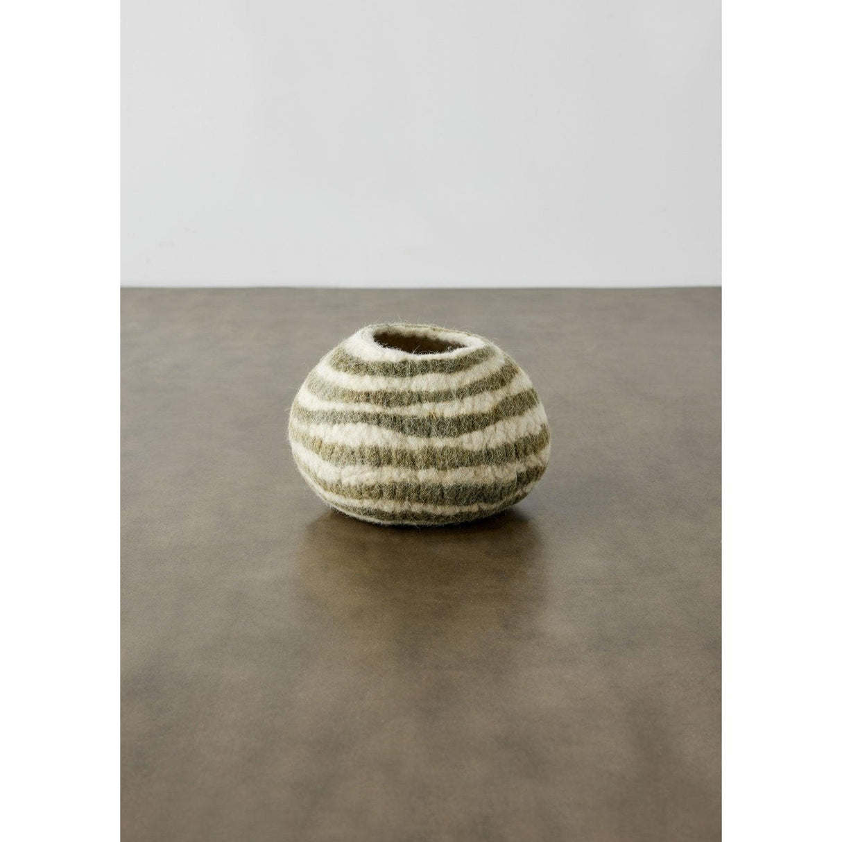 Olive Green Pathways Decorative Wool Ukhamba Bowl