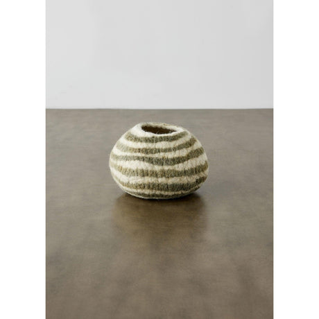 Olive Green Pathways Decorative Wool Ukhamba Bowl