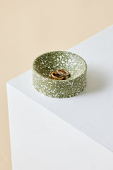 Olive Green Terrazzo Trinket Bowl-Décor-Parc Decor