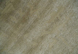 Olive Hand knotted Modern Carved Texture 4x6 Wool and art Silk Area Rug-Area Rug-Parc Decor