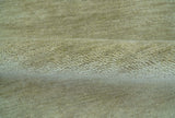 Olive Modern Solid Design Hand Knotted Wool Rug