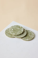 Olive Terrazzo Coasters - Set of 4-Décor-Parc Decor
