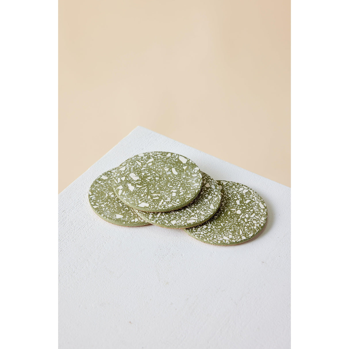 Olive Terrazzo Coasters - Set of 4