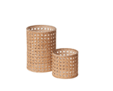 Oliver Cane Votive Candle Holder-Vases and Jars-Parc Decor