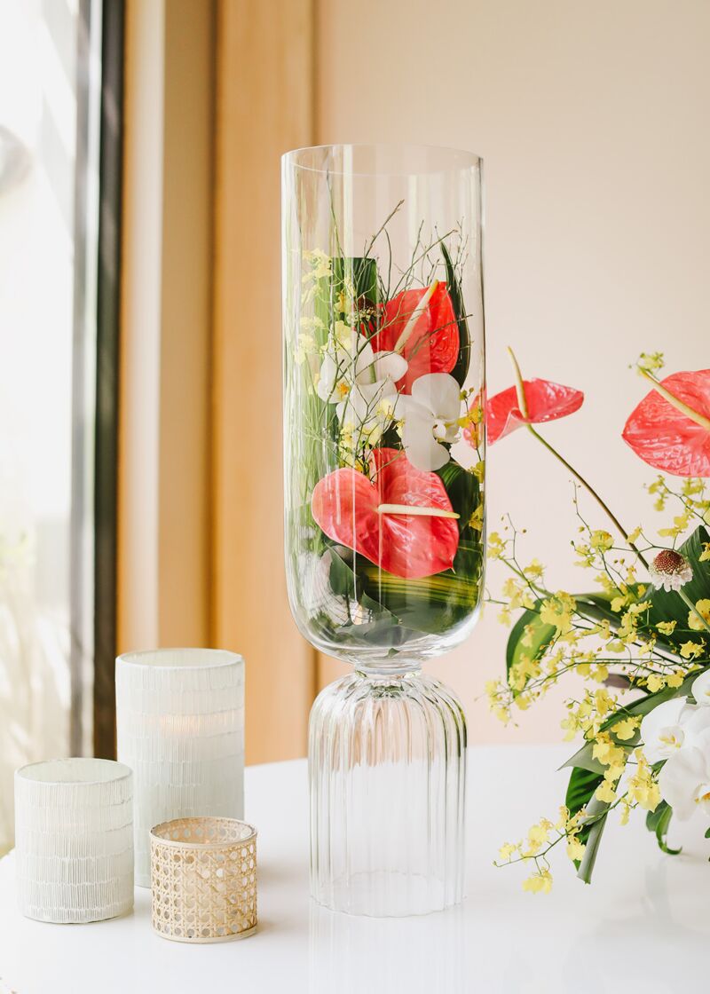 Oliver Cane Votive Candle Holder-Vases and Jars-Parc Decor