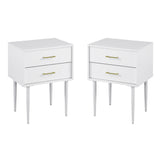 Olivia Two-Drawer Nightstand / Side Table, Set of 2-Occasional-Parc Decor