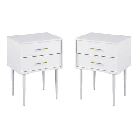 Olivia Two-Drawer Nightstand / Side Table, Set of 2-Occasional-Parc Decor