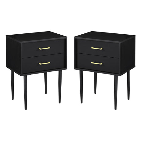 Olivia Two-Drawer Nightstand / Side Table, Set of 2-Occasional-Parc Decor