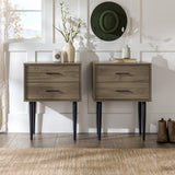 Olivia Two-Drawer Nightstand / Side Table, Set of 2-Occasional-Parc Decor