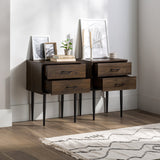 Olivia Two-Drawer Nightstand / Side Table, Set of 2-Occasional-Parc Decor