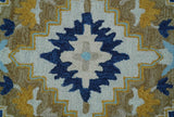 Ollie Traditional Blue And Ivory Hand Tufted Wool Rug
