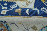 Ollie Traditional Blue And Ivory Hand Tufted Wool Rug