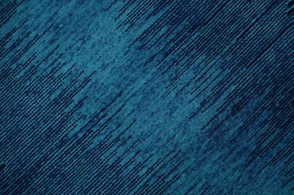 Ombre Blue 5x7 Modern Abstract Wool Hand Woven Southwestern Lori Rug