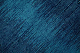 Ombre Blue 5x7 Modern Abstract Wool Hand Woven Southwestern Lori Rug