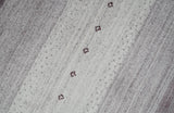 Ombre Purple and Ivory 5x7 Striped Wool and Bamboo Silk Hand Knotted Rug