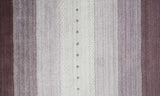Ombre Purple and Ivory 5x7 Striped Wool and Bamboo Silk Hand Knotted Rug