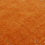 Orange Modern Geometrical Tribal Border Hand Loomed Wool Area Rug