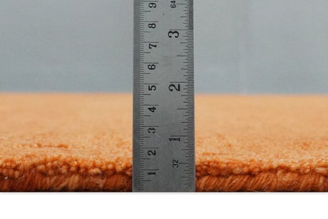 Orange Solid Woolen Hand Tufted contemporary area Rug