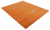 Orange Solid Woolen Hand Tufted contemporary area Rug
