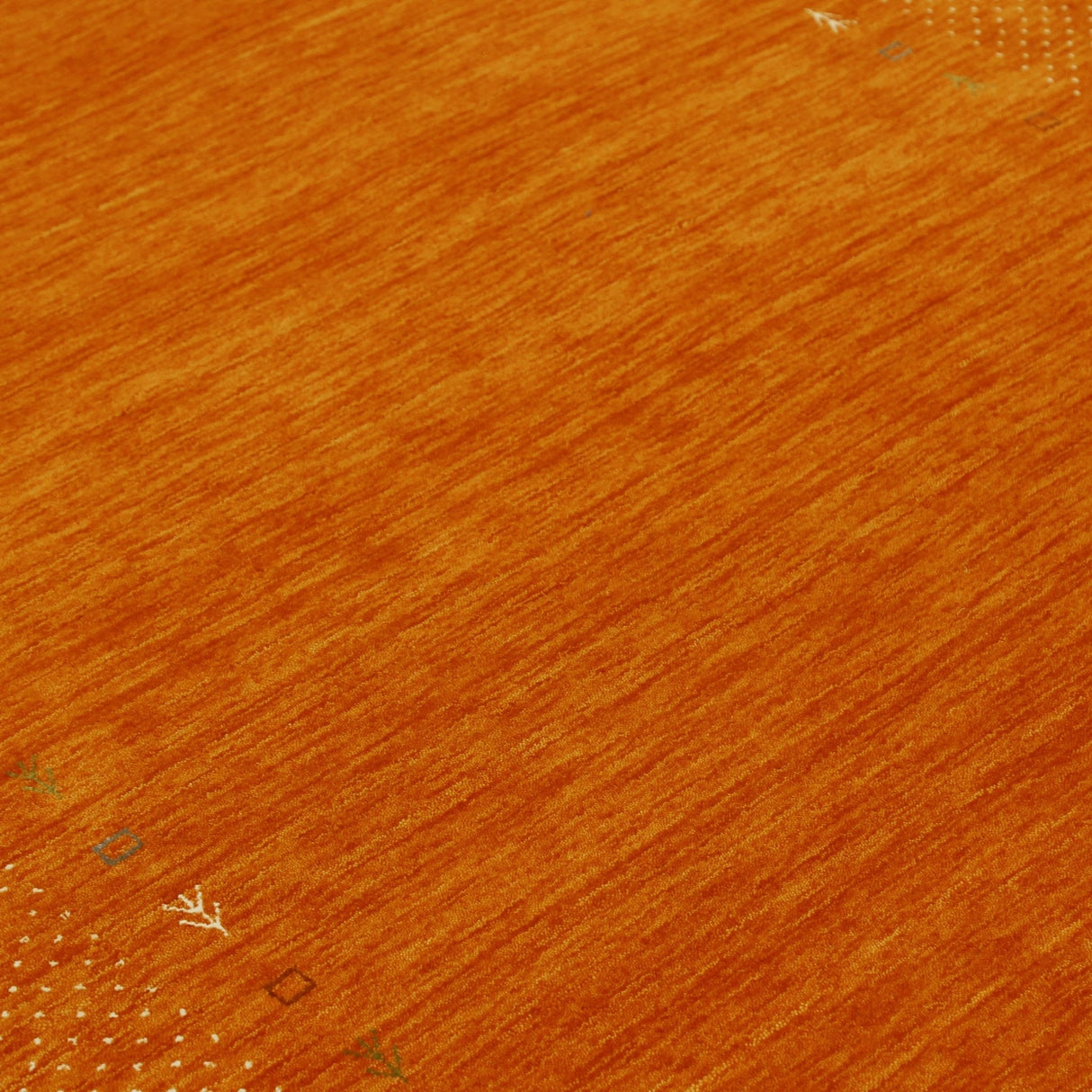 Orange Tribal Gabbeh Border Design Hand Loomed Wool Area Rug