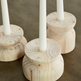 Organic Wood Taper Candlestick Holder-All Products-Parc Decor