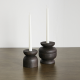 Organic Wood Taper Candlestick Holder-All Products-Parc Decor