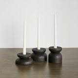 Organic Wood Taper Candlestick Holder-All Products-Parc Decor